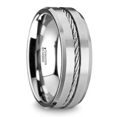 Mens Bands Wedding Rings in Alternative Metals W1403-TCSW-8MM-11.5