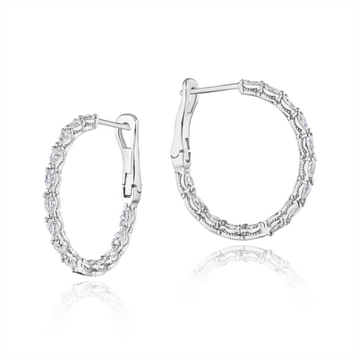 Tacori Earrings in White Gold containing Diamond FE 828