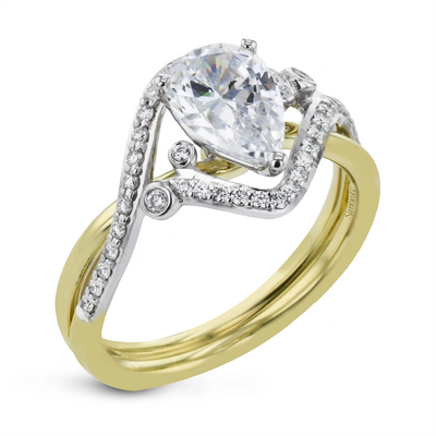 Simon G Engagement Rings in Mixed Metals containing Diamond LR2113-PR