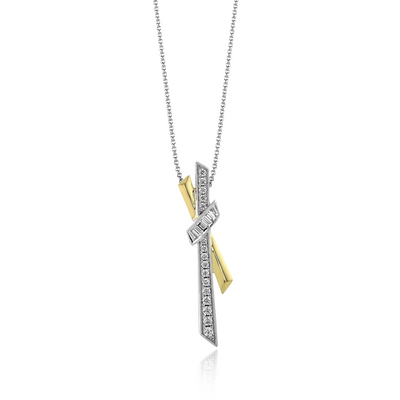 Simon G Necklaces in Mixed Metals containing Diamond LP4894