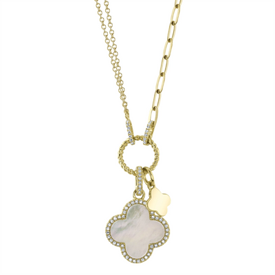 Necklaces Necklaces in Yellow Gold containing Mother of pearl, Multi-gemstone, Diamond 434425