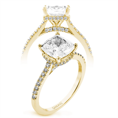 Simon G Engagement Rings in Yellow Gold containing Diamond LR3031-RD-Y