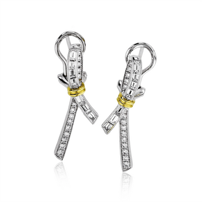 Simon G Earrings in Mixed Metals containing Diamond LE4670