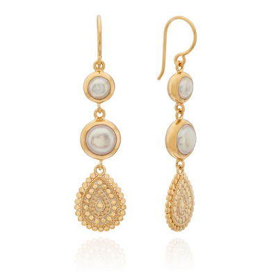 Anna Beck Earrings in Mixed Metals containing Pearl ER10475-GPL