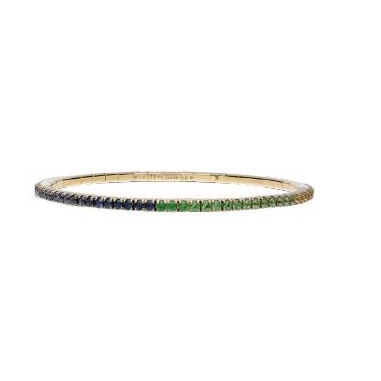 Extensible Bracelets in Yellow Gold containing Other, Multi-gemstone, Sapphire BTE65RBWOG-Y