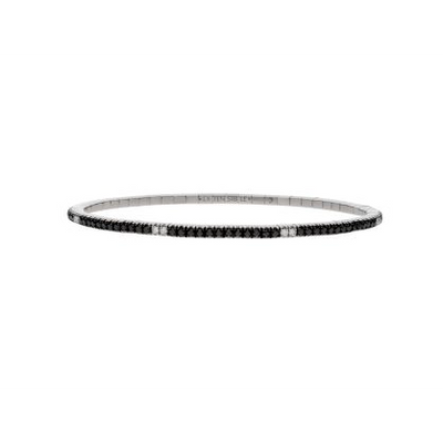 Extensible Bracelets in White Gold containing Black diamond, Multi-gemstone, Diamond BTE25DNS-W