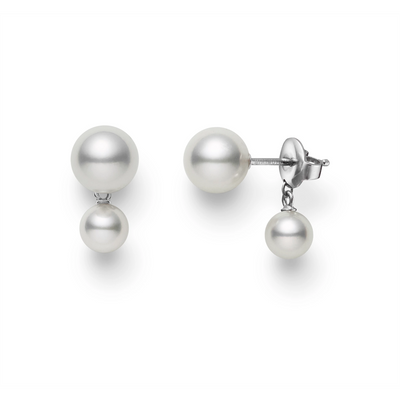 Mikimoto Earrings in White Gold containing Pearl MEQ10191AXXW