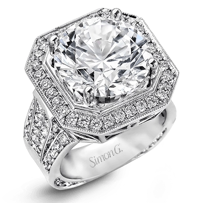 Simon G Engagement Rings in White Gold containing Diamond NR324