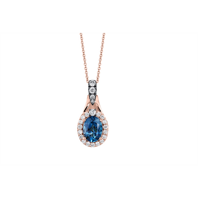 Le Vian Necklaces in Rose Gold containing Blue topaz , Multi-gemstone, Diamond TTDJ6