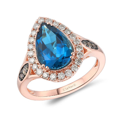 Le Vian Rings in Rose Gold containing Blue topaz , Multi-gemstone, Diamond TSRY45