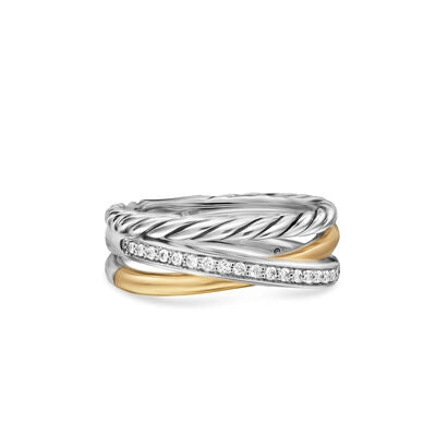 David Yurman Rings in Mixed Metals containing Diamond R18338DS8ADI7