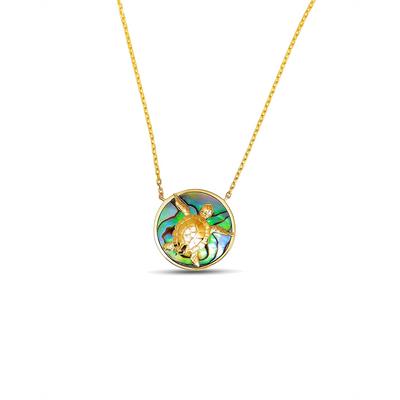 Frederic Sage Necklaces in Yellow Gold containing Other, Multi-gemstone, Diamond P3165A-4-YAL