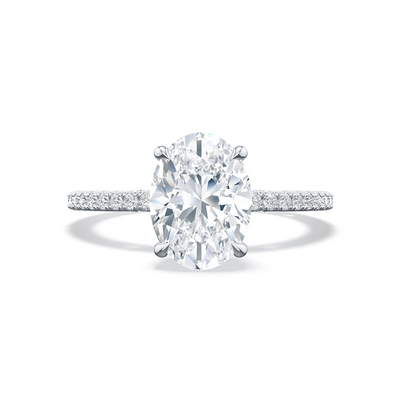 Tacori Engagement Rings in White Gold containing Diamond 2683 1.5 OV 9.5X7 W