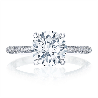 Tacori Engagement Rings in White Gold containing Diamond HT 2581 RD 8 W