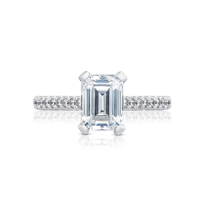 Tacori Engagement Rings in White Gold containing Diamond HT 2546 EC 8.5X6 W