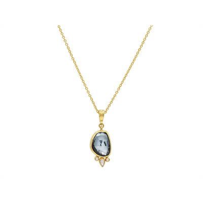 Gurhan Necklaces in Yellow Gold containing London blue topaz, Multi-gemstone, Diamond OKN-YG-LBT-15135-18