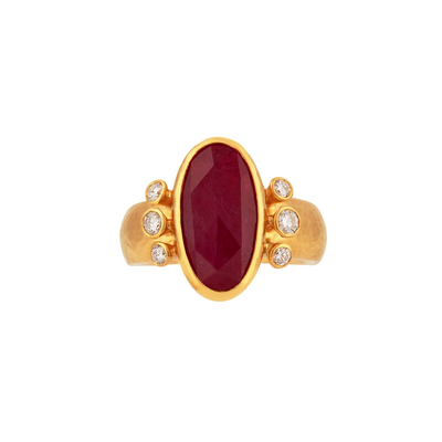 Gurhan Rings in Yellow Gold containing Multi-gemstone, Diamond, Ruby OKR-YG-RU-18184-75