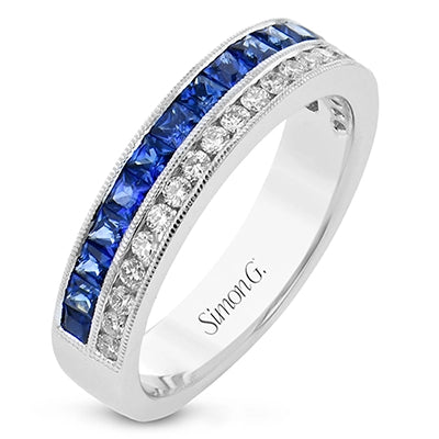 Simon G Rings in White Gold containing Multi-gemstone, Diamond, Sapphire LR2939