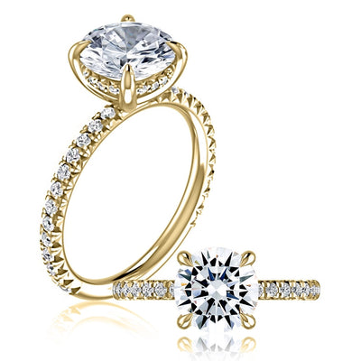 A. Jaffe Engagement Rings in Yellow Gold containing Diamond MECRD3114T/339-14Y