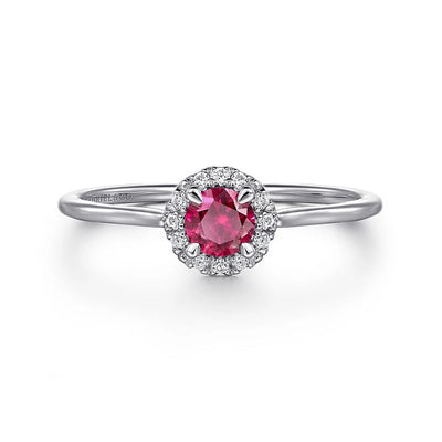 Gabriel & Co Rings in White Gold containing Multi-gemstone, Diamond, Ruby LR51264W45RA