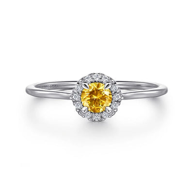 Gabriel & Co Rings in White Gold containing Citrine, Multi-gemstone, Diamond LR51264W45CT