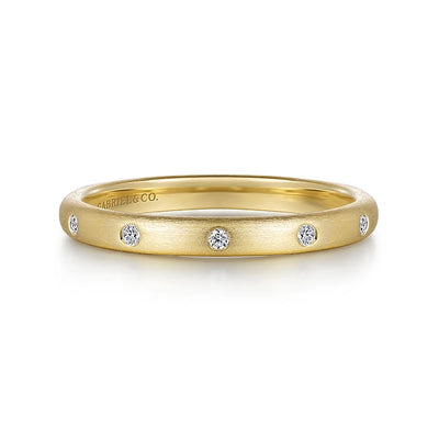 Gabriel & Co Wedding Rings in Yellow Gold containing Diamond LR52508Y45JJ