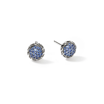 John Hardy Earrings in Silver containing Sapphire EBS987024BSP