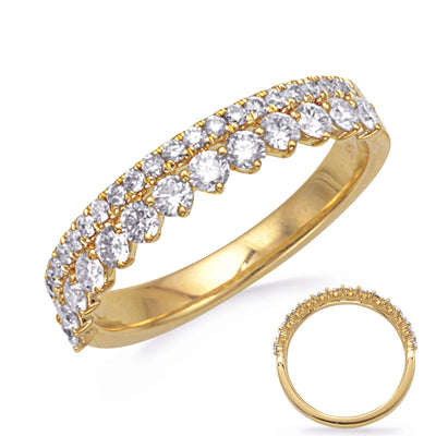 Wedding Bands Wedding Rings in Yellow Gold containing Diamond 446987