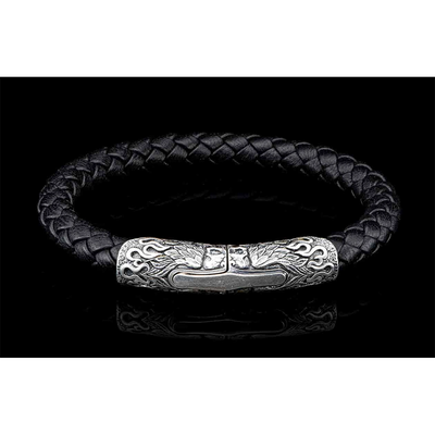 William Henry Bracelets in Silver LC196RRSBLK-LG