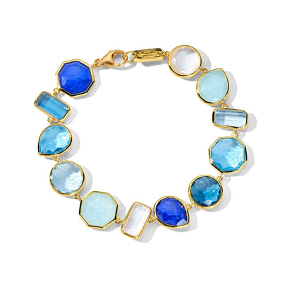 Ippolita Bracelets in Yellow Gold containing Blue topaz , London blue topaz, Mother of pearl, Lapis, Quartz, Other, Multi-gemstone GB1217MARE