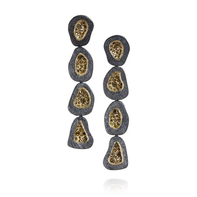 Todd Reed Earrings in Mixed Metals containing Diamond trde80004-4