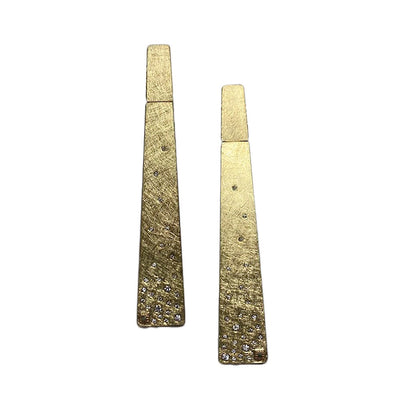 Todd Reed Earrings in Mixed Metals containing Diamond trde395-18ky-ss