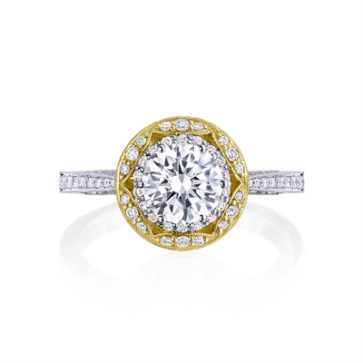 Tacori Engagement Rings in Mixed Metals containing Diamond HT 2570 RD 7.5 W Y