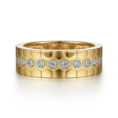 Gabriel & Co Wedding Rings in Yellow Gold containing Diamond LR52180Y45JJJ