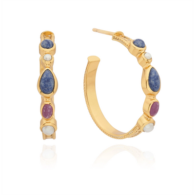 Anna Beck Earrings in Mixed Metals containing Other, Multi-gemstone, Ruby, Pearl ER10632-GDPKP