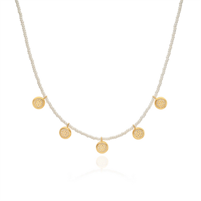 Anna Beck Necklaces in Mixed Metals containing Pearl NK10631-GPL