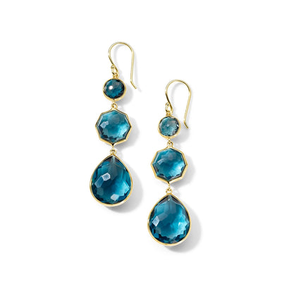 Ippolita Earrings in Yellow Gold containing London blue topaz GE2434LBT